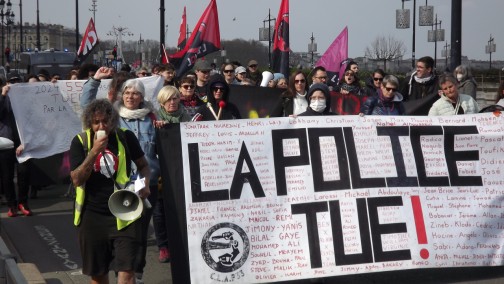 Bordeaux 25 mars 2025  "contre les violences policières"